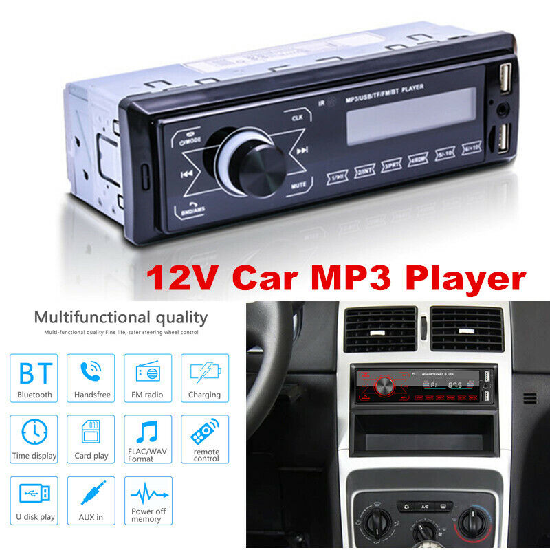 Digital Media-Receiver Drivaid Autoradio mit Bluetooth Freisprecheinrichtung 4 x 50W FM Radio USB/SD/AUX/TF/4RCA Media Player schwarz 