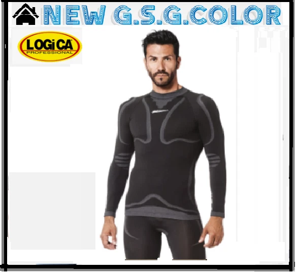 T-Shirt Intime Thermique Homme Sous-Vêtement Haut Col Manches Longues - Photo 1/1
