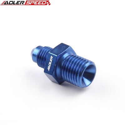 US SHIP -4AN AN4 Male To M14x1.25 Metric Aluminum Straight Fuel Oil Fitting Blue