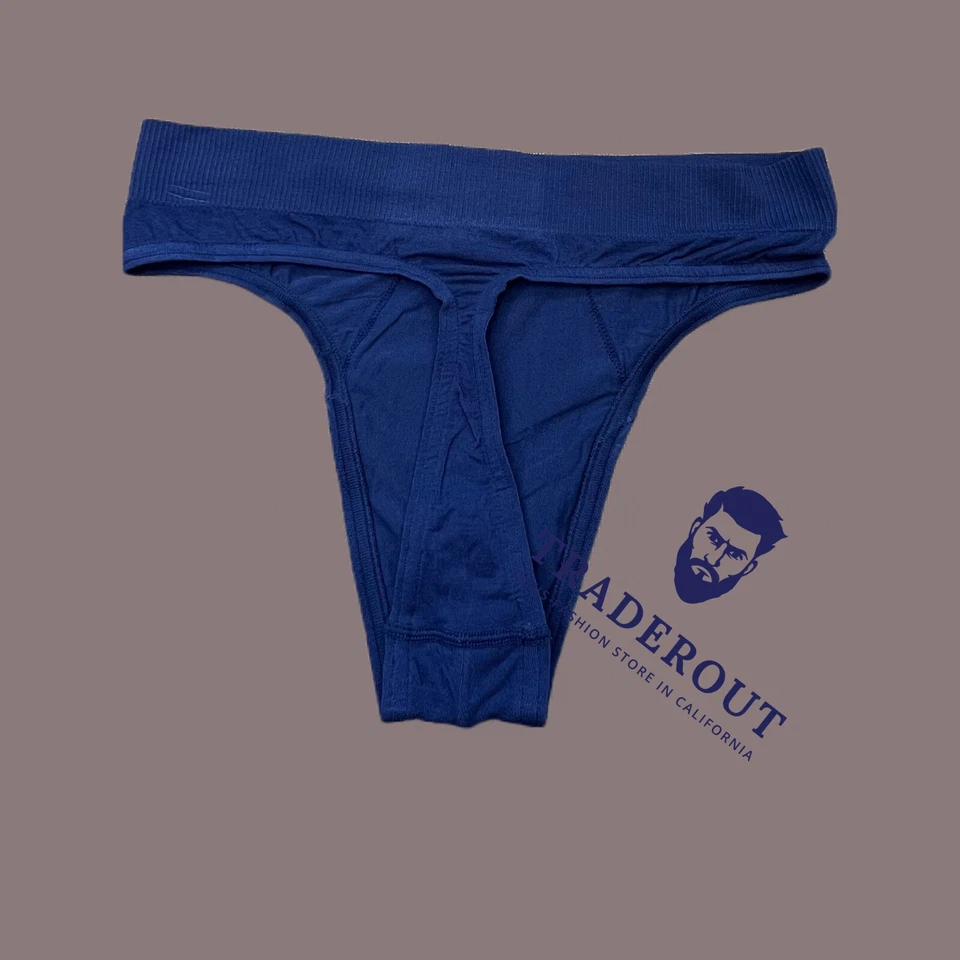 Jockey Hombre Azul Marino Modal Sin Costuras Tanga Tanga Ropa Interior Talla S M L XL 2XL Foto 4 de 4