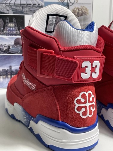 Patrick Ewing 33 HI Montreal Sneakers Men’s Shoes 9 Red/White Hi Top Athletic - Picture 4 of 6