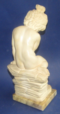 Sculpture Jiannelli 1972 - Danseuse En Albâtre - Vintage