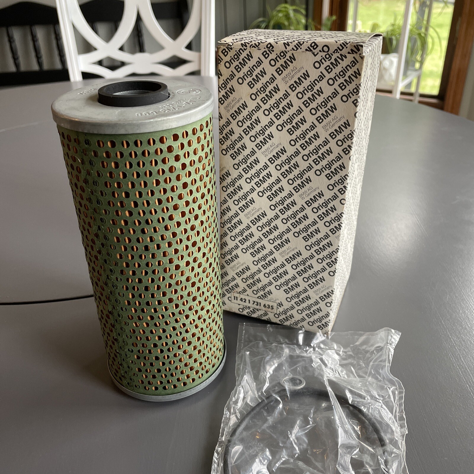 New Original BMW oil filter OEM 11421731635 NOS 750i E32 M70 | eBay 