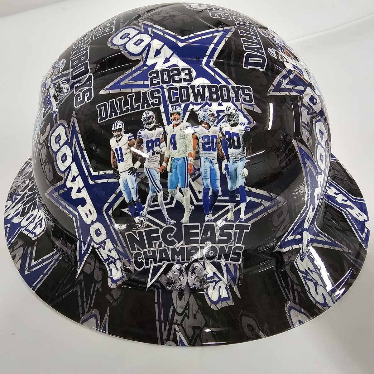 full brim hard hat custom hydro dipped IN DALLAS COWBOYS NFC