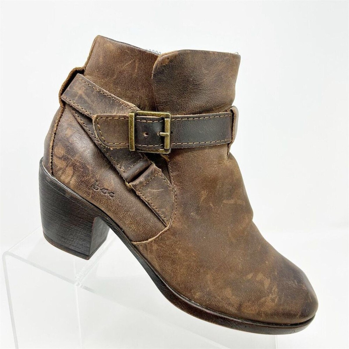 Born distressed Brown Leather zip up Boots.  Size 11. Born Zip Boots for Women | Mercari main image 2