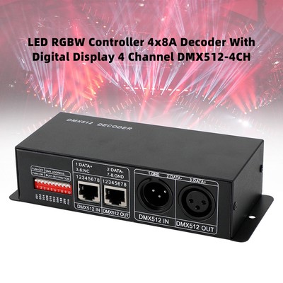 RGBW Controller 4X8A Decoder Mit Digitalanzeige 4 Kanal DMX512-4CH