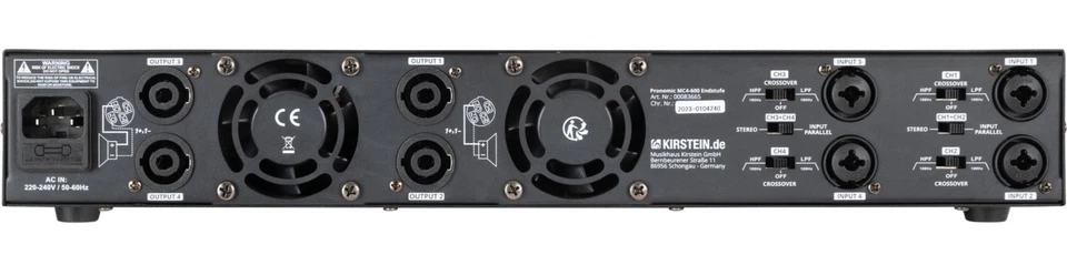 DJ PA Endstufe Verstärker Lautsprecher 3600 Watt HPF LPF 4 Kanäle XLR Class D - Bild 3 von 4