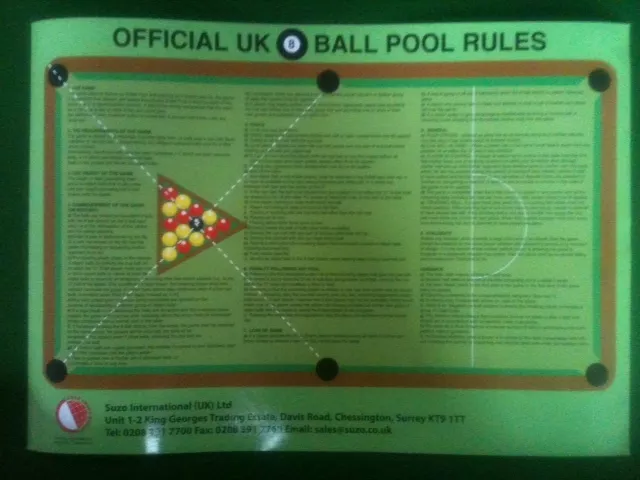 UK 8 BALL POOL RULES From ***SUPERPOOL UK***