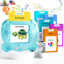 Spanish  English Talking Flash Cards for Toddlers, 510 Sight Words Bilingual Le