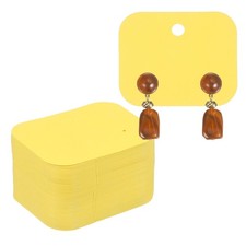 200Pcs 1.6"x2" Kraft Paper Earring Display Cards, Yellow