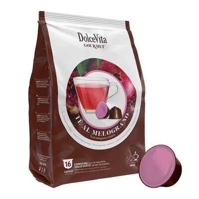 Dolce Vita tea: POMEGRANATE pods DOLCE GUSTO machines 16ct.SHIPS FREE