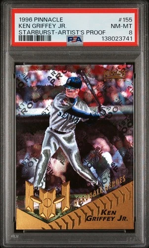 1996 Pinnacle #155 Ken Griffey Jr. Starburst Artist's Proof PSA 8 Mint RARE