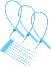 Plastic Tamper Seals, 200 Pack Tamper Self-Locking Security Zip Tie, Pull-Tite S