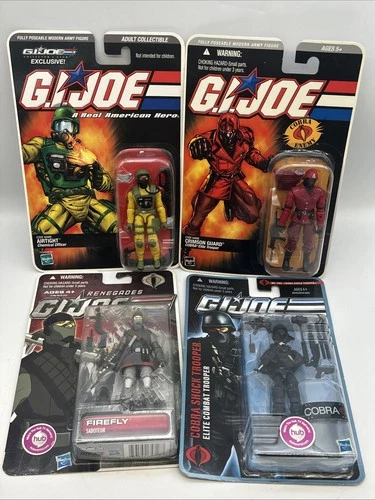 MTB- GI Joe Lot Of 4 •Airtight, Crimson Guard Firefly, & Cobra Shock Trooper