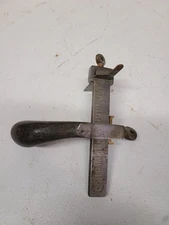 C S OSBORNE  Leather Cutting Slitting Gauge Tool Cast Iron Pistol Grip USA