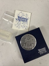 1996 WENDELL AUGUST CHRISTMAS ORNAMENT ANGEL HANDMADE IN U.S.A. with BOX