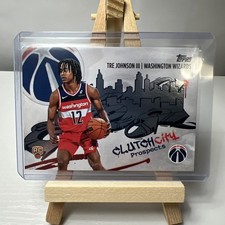 2025-26 Topps Basketball Clutch City Prospects #CC-6 Tre Johnson III - Wizards E