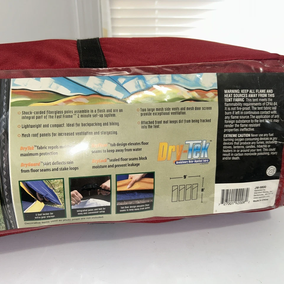 Tienda domo 9x8 duermen 3-4 personas tienda de campaña al aire libre Ozark Trail Foto 2 de 4