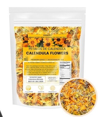 Calendula,petalos de calendula, marigold petals Calendula officinalis tea/infus.