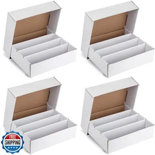 KITCHENLESTAR Collector Card Storage Box – Holds 3120 Trading Cards, White Sp