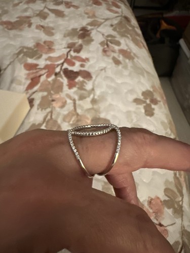 Diamonique Ring Sterlingsilber ineinandergreifend - Bild 7 von 7