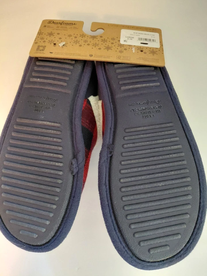 Zapatillas nuevas de espuma viscoelástica Dearfoams gris para mujer talla L 9-10 Foto 2 de 4