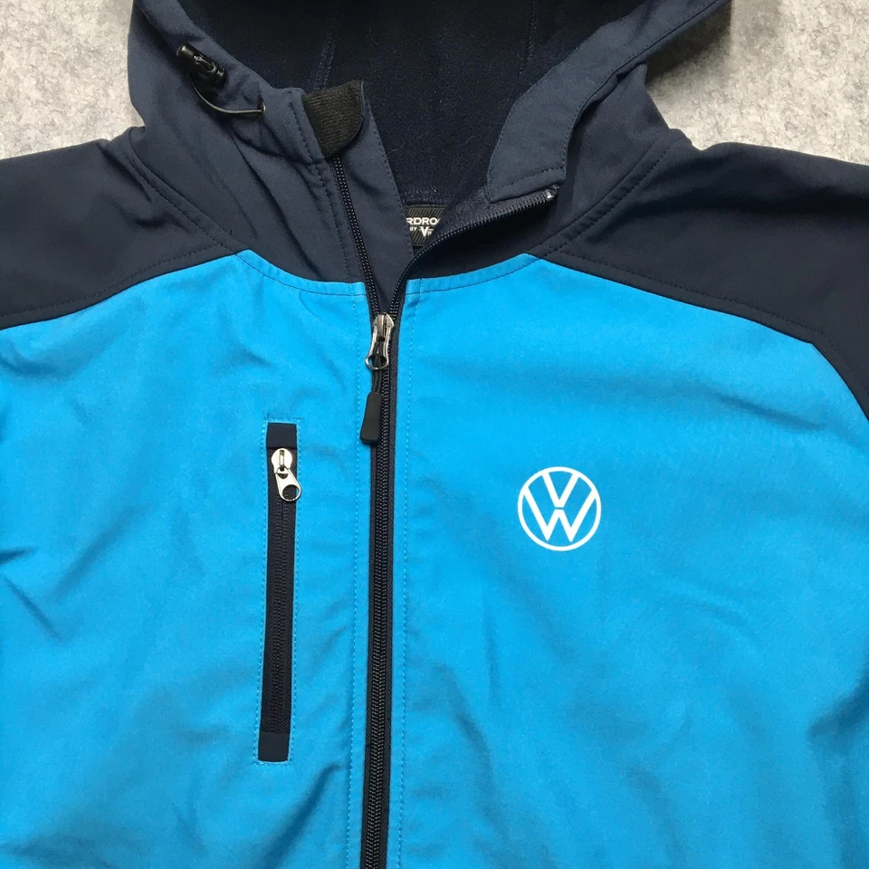Chaqueta Volkswagen Para Hombre XL Azul Softshell Con Capucha Forrada de Vellón Sala de Juntas Vikinga Foto 4 de 4