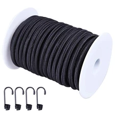 CARTMAN 1/4" Elastic Cord Crafting Stretch String, 40kg x 50ft, with 4 More
