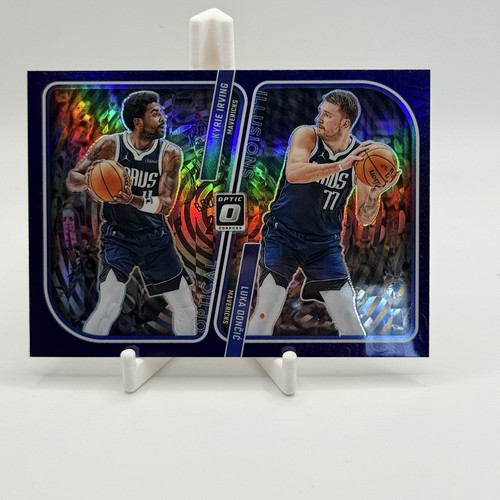 2023-24 Optic Basketball Kytir Irving Luka Doncic Optical Illusions Purple Prizm