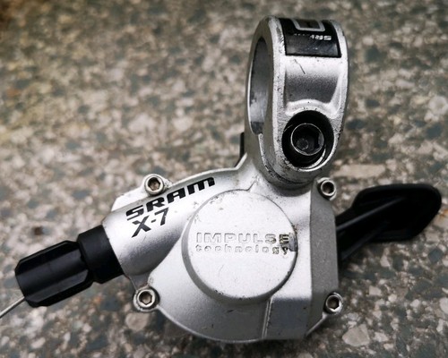 SRAM X7 3-Speed Trigger Shifter Silver - with Cable - OK condition - Left Hand