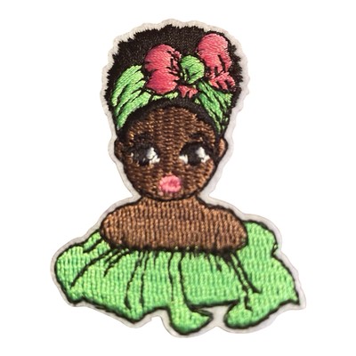 BEAUTIFUL BLACK GIRL!! PATCH Small See Pics IronOnPatch+ ONE FREE  STICKER!