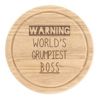 Warnung World's Grumpiest Boss Rund Zerkleinern KäSebrett Toll Best