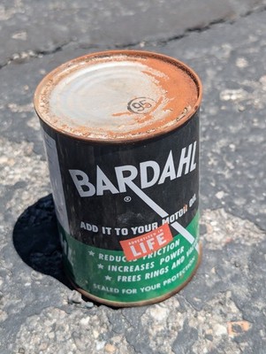Vintage Bardahl Additive Motor Oil Can Pint FULL