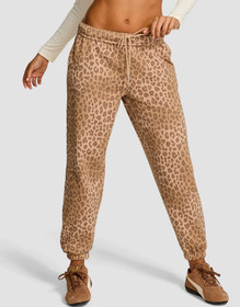 Victoria's Secret Pink Leopard Campus FZ Hoodie + Campus Pants Set Foil L XL NWT