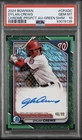 2024 DYLAN CREWS BOWMAN CHROME GREEN SHIMMER AUTO 48/99 PSA 10