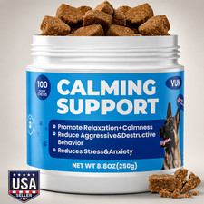 Calming Chews for Dog,Dog Calming Chews Anxiety Stress Relief Treat with Melaton