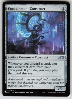 Containment Construct Uncommon The List Reprints 243/302 MTG Near Mint 2020