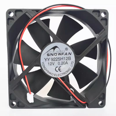 1PCS SNOWFAN Y-Y 9225H12B 12V 0.2A 2-wire cooling fan 9cm 9225