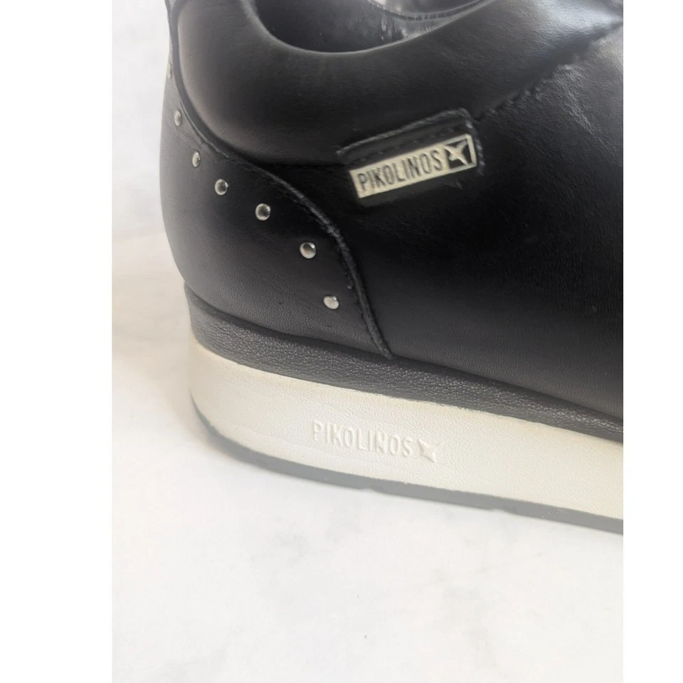 Pikolinos black leather Mundaka lace up comfort sneakers studded size 41 - Изображение 4 из 4