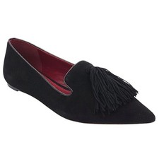 Kate Spade NY Women Adore Pointed Toe Loafer Flats Size US 6.5B Black Suede