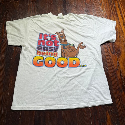 Vintage 90s Scooby Doo Shirt Mens XL White Double Sided Cartoon Network Tee