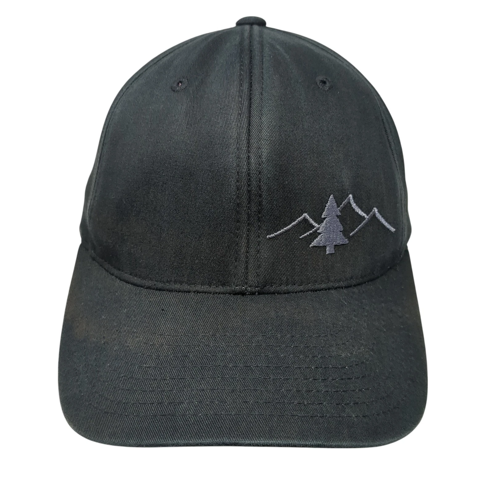 Mountain Fitted Baseball Cap Black 8 Lightweight Embroidered Pacific Headwear