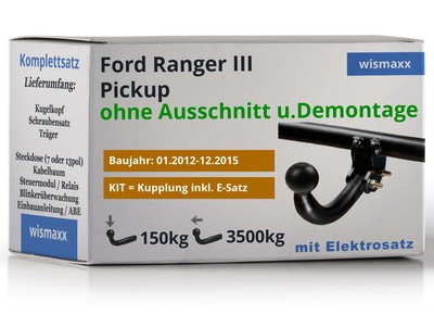EBA +Elektrosatz NEU ABE inkl Anhängerkupplung starr für FORD Fiesta Fliessh