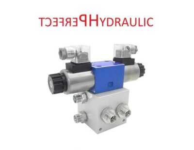 Hydraulikventil 4/3-Wegeventil 1 Sektion CETOP 03 NG6 24V mit Grundplatte PTB