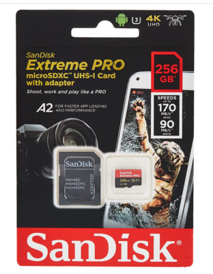 256 GB MicroSDXC Speicherkarte micro SD Card Sandisk Speicherkarte