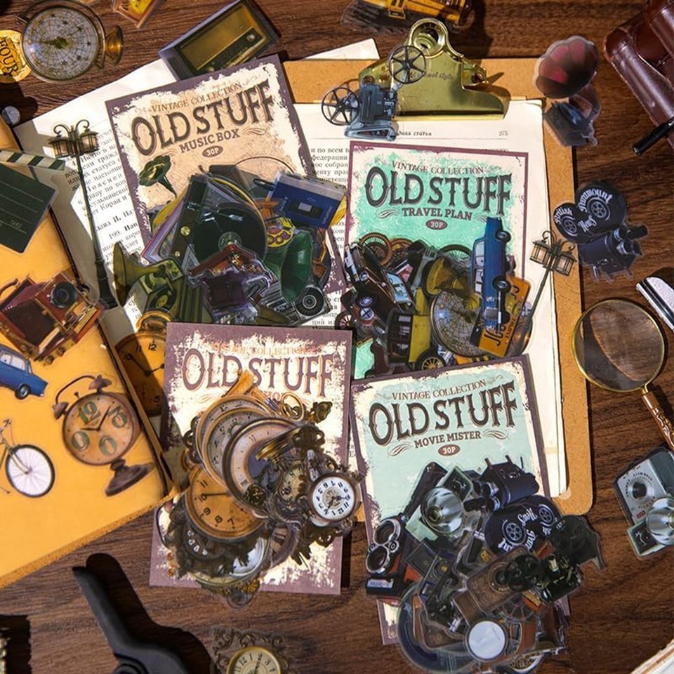 160 Stück ScrapbookAufkleber, VintageHandbuch, Scrapbooking, Junk