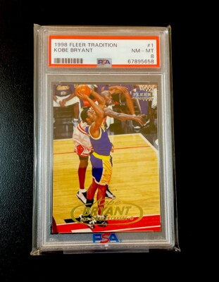 1998 Fleer Tradition Kobe Bryant Michael Jordan #1 PSA 8 MINT 