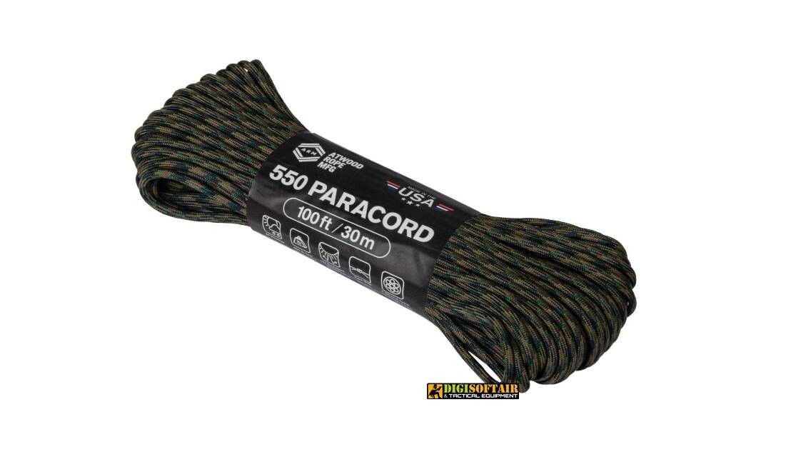 Paracord Atwood Rope MFG woodland 30m