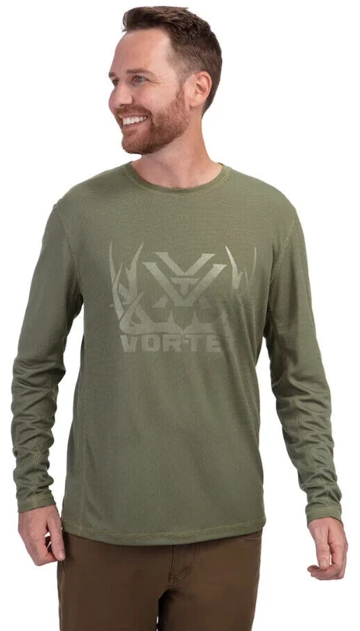 Camisa masculina manga longa Vortex Optics Full-Tine Performance Grid líquen profundo 3XL - Imagem 3 de 4