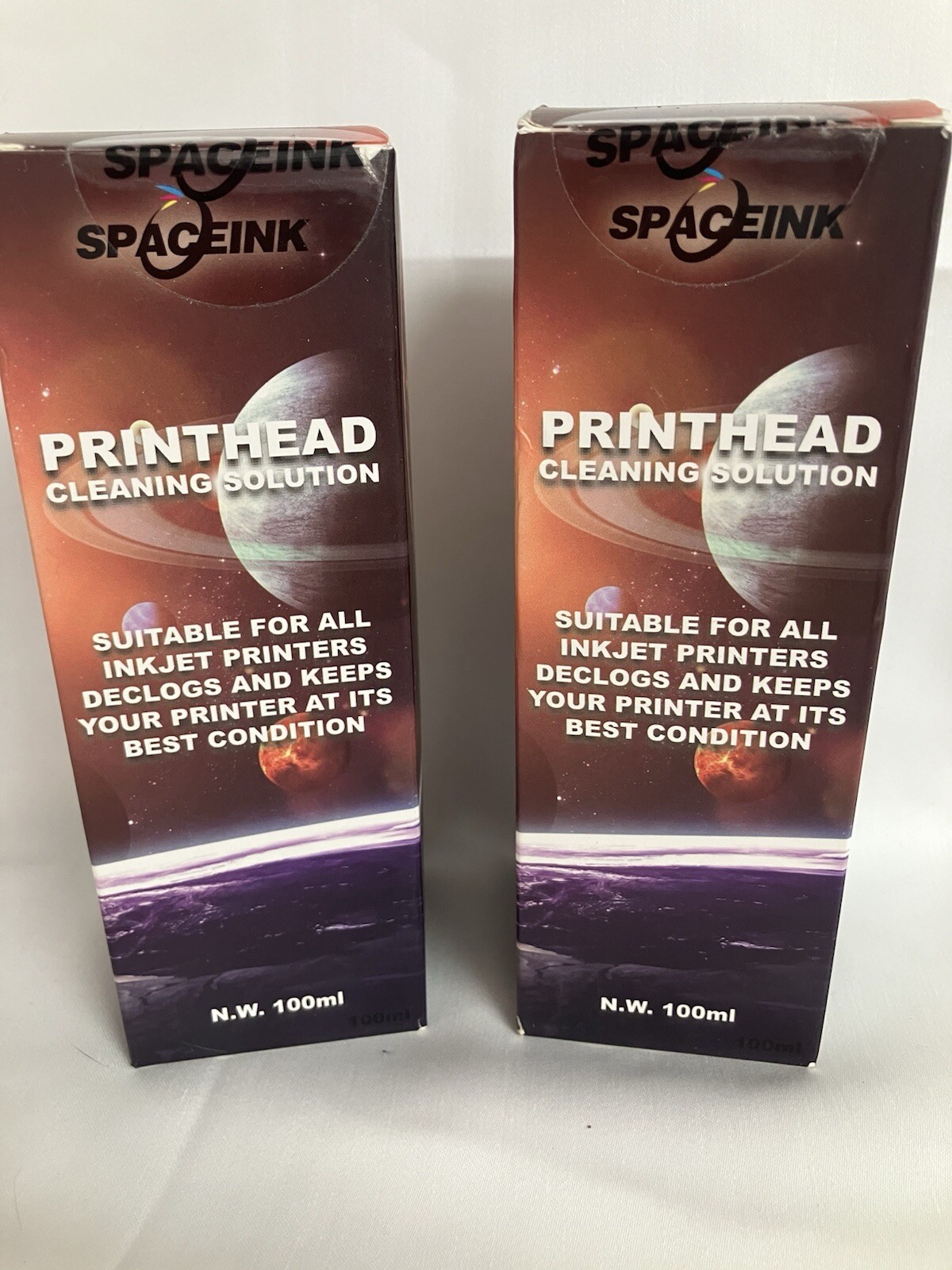 Space ink Printer head Cleaning Solution For Inkjet Printers X2 Bottles New